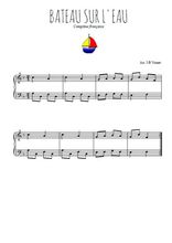 Téléchargez l'arrangement pour piano de la partition de Traditionnel-Bateau-sur-l-eau en PDF